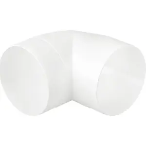 Round 90° PVC Elbow Connector airRoxy 100 mm