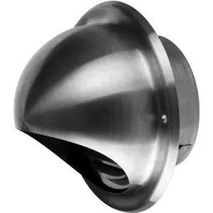 Stainless steel wall-mounted air inlet/outlet AWENTA WMN100 Ø100 mm