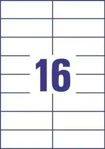 Label sheets Avery Zweckform 3484 K — universal adhesive labels 105 x 37 mm, 1600 labels