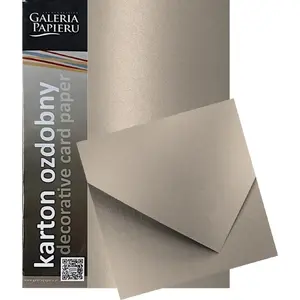 Декоративный картон Galeria Papieru A4 250 г/м² Pearl стально‑серебристый — 20 листов