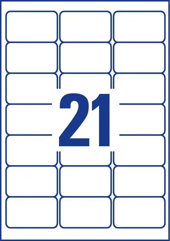 Avery Zweckform L7560-25 caurspīdīgas uzlīmes 63,5×38,1 mm Photo 3