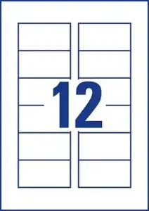 ID badge inserts Avery Zweckform 40 x 75 mm white, microperforated