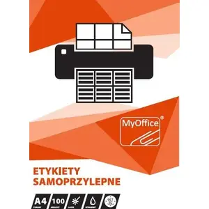 A4 Label Sheets MyOffice 118 × 118 mm, round cut, 100 sheets — MyOffice