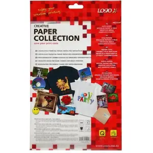 Heat transfer paper for dark garments Logo L 15021 — white A4, for inkjet printers