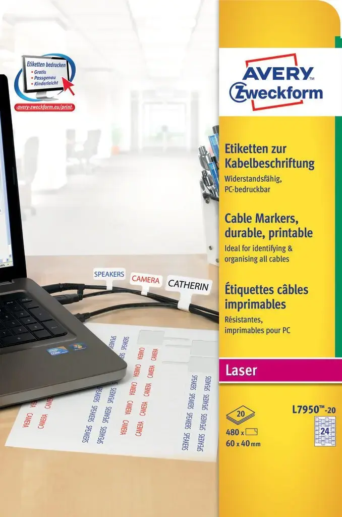 Etiķetes Avery Zweckform L7950-20 60×40 mm Photo 2