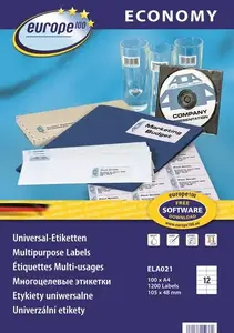 Self-adhesive printer labels Avery Zweckform ELA021, A4, 10.5×4.8 cm, 1200 labels (100 sheets)