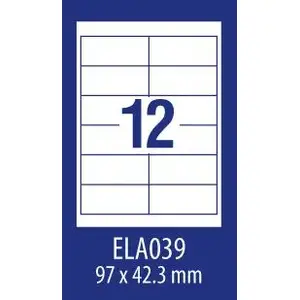 Label sheets Avery Zweckform ELA039 — rectangular labels 97 x 42.3 mm, 100 sheets