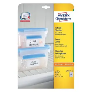 Self-adhesive rounded rectangle labels Avery L7971-25, white, 38.1×21.2 mm, 1625 pcs