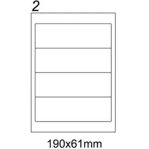 Label sheets EMERSON ETYKIETA A4 190×61 mm 100 sheets (ETA4190X061W)
