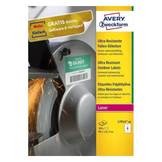 Avery Zweckform L7914-40 A4 self-adhesive labels Photo 2
