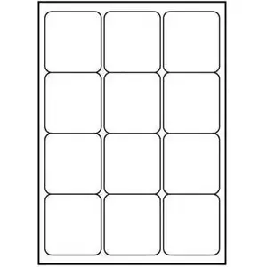 Label sheets A4 Logo 25 pcs, matte white — adhesive paper labels for printer use