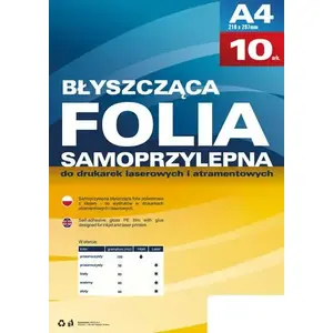 Folia do drukarek laserowych ARGO A4 10 sztuk — transparent film for laser printers, pack of 10 (434010)