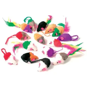 ZOLUX set of 24 small toy mice for pets — assorted small-sized plush/soft toys