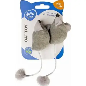 Игрушка для кошек Duvo+ ZAB. KOT MYSZKI Z OGONEM 16,5×5×4 см плюшевая мышь с хвостом