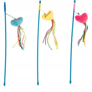 Игрушечная удочка для кошки Duvo+ LOVE с кисточками — 53 см