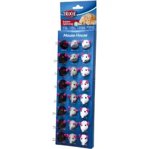 Cat toy set Trixie model 02038 — 24 fabric mice for pet play