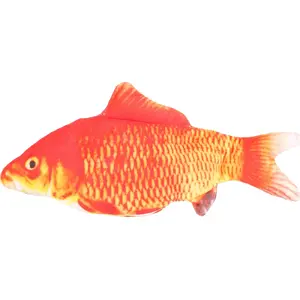 Plush Moving Fish Toy Sourcing Flounder 30 cm — Interactive Cat Toy, Orange