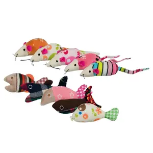 Plush Pet Toy Trixie Myszka/Rybka 9–12 cm – soft small animal toy for cats and small dogs