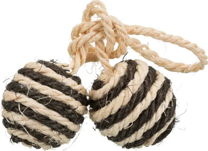 Kaķu bumbiņu rotaļlieta Trixie TRIXIE 2 Balls on a Rope Photo 2