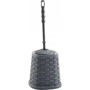 Туалетная щетка Katex RATTAN, цвет попельный, размеры 147×147×400 мм