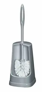 Ерш для унитаза с держателем No name Simple Grey — серый, держатель полиуретан/PVC, 120×120×405 мм