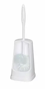 Freestanding toothbrush holder No name WENKO 19606100, plastic, white, 120×120×405 mm