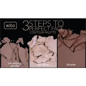 Contour palette Wibo 3Steps to perfect face — dark shades for contouring and highlighting