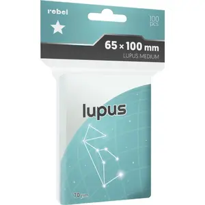 Card Sleeves Rebel Lupus Medium 65x100 mm, 100 pcs – protective sleeves for cards