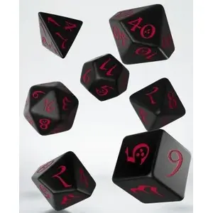 Dice set Q-Workshop classic black-red, 107811 — tabletop RPG dice set
