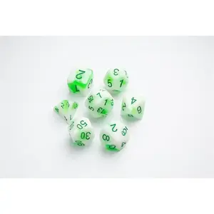 RPG Dice Set Gamegenic Glow Series — Toxic Stones (polyhedral gaming dice)