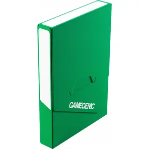 Deck box Gamegenic Cube Pocket 15+ — compact card storage for 15+ double-sleeved decks, green