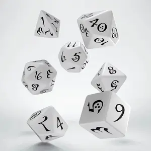 Dice set Q-Workshop classic white-black (Q-Workshop, model 19157)