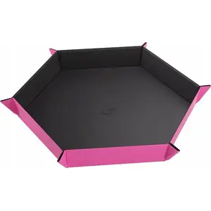 Magnetic Dice Tray Hexagonal by Gamegenic — Black/Pink