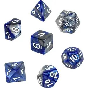 Dice set Rebel Komplet kości REBEL RPG — two-color blue-gray gaming dice