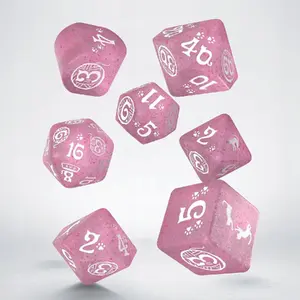Dice set Q-Workshop Koci Zestaw Kości: Daisy — polyhedral tabletop gaming dice set