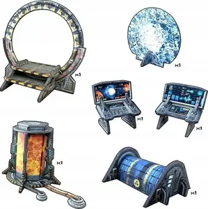 Sci‑fi Dimension Gate teritoriālais elements no Battle Systems Ltd — BattleSystems modulāra spēļu dekorācija