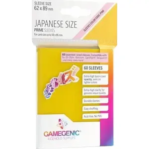 Card Sleeves Gamegenic Japanese Size Prime Sleeves 62×89 mm Yellow 60 pcs