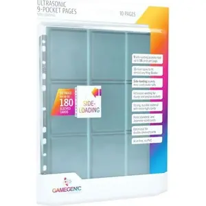 Card pages Gamegenic Ultrasonic 9-pocket sideloading (10 pcs) for trading card storage