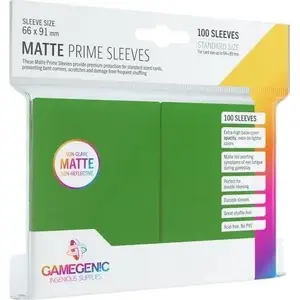 Card Sleeves Rebel Matte Prime CCG 66×91 mm Green — for collectible card protection