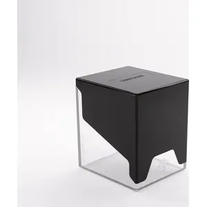 Deck box Gamegenic Bastion 100+ XL — Black/Clear, holds 100+ standard cards with extra space