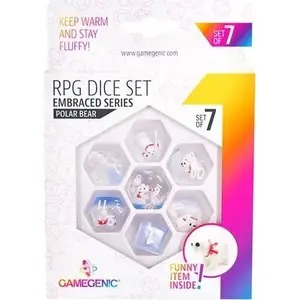 Набор RPG костей Gamegenic Embraced Series — тема Polar Bear (многогранные игровые кости)