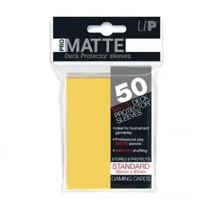 Card sleeve Ultra‑Pro 84186 — yellow, 66×91 mm, pack of 50