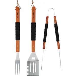 Grilling Set TOYA LUND 3-piece wooden-handled utensils — 3 pcs, wooden handles