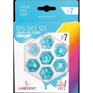 RPG Dice Set Gamegenic Candy-like Series — Blueberry color, polyhedral dice set