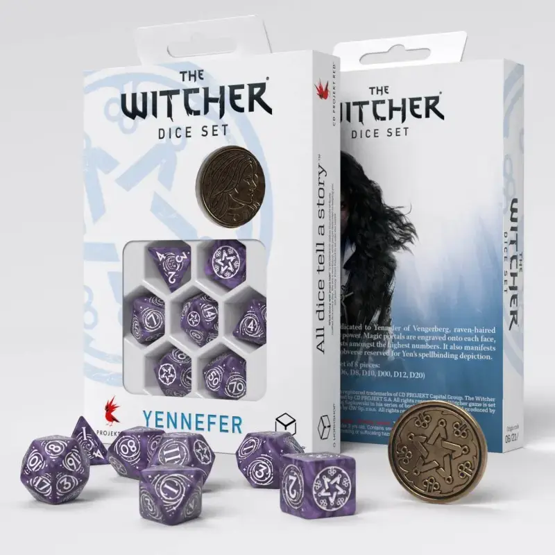 Q-Workshop The Witcher Йеннифэр — набор из 7 кубиков Photo 2