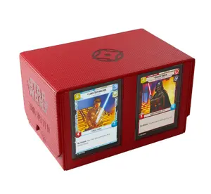 Kāršu kaste Ultra‑Pro Asmodee Star Wars: Unlimited Double Deck Pod — sarkanā, paredzēta divām 60 kāršu kārtīm
