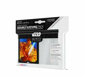 Deck sleeve Gamegenic Asmodee Star Wars: Unlimited Art Sleeves Double Sleeving Pack – Luke Skywalker, 121 pcs, multicolour