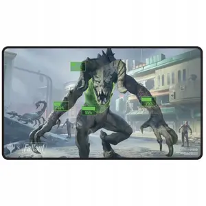 Playmat Ultra‑Pro Magic: The Gathering Fallout — Black Stitched Surface, V.A.T.S. Design