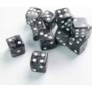 D6 Dice Set 16 mm - Gamegenic Galaxy Series Moon (16 mm six-sided dice, set)