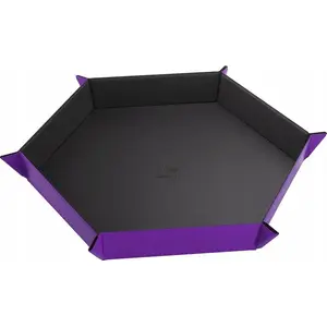 Magnetic Dice Tray Hexagonal by Gamegenic — Black/Purple